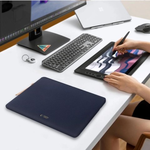 Torba Tech-Protect Fleece na laptopa 15-16 - granatowa