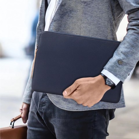 Torba Tech-Protect Fleece na laptopa 15-16 - granatowa