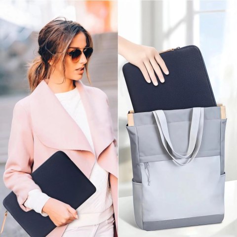 Torba Tech-Protect Fleece na laptopa 15-16 - granatowa