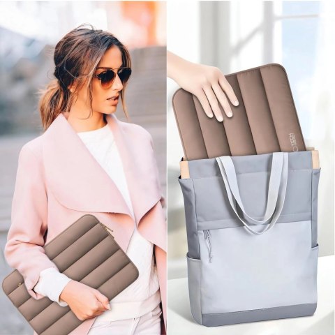 Torba Tech-Protett Fluffy na laptopa 13-14 - brązowa