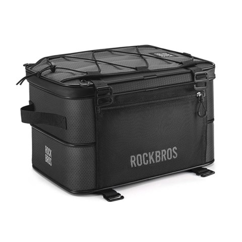 Torba rowerowa Rockbros A30 ROAD TO SKY składana na bagażnik 15-30 l - czarna