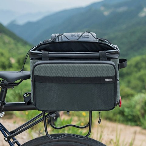 Torba rowerowa Rockbros A30 ROAD TO SKY składana na bagażnik 15-30 l - szara