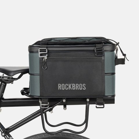 Torba rowerowa Rockbros A30 ROAD TO SKY składana na bagażnik 15-30 l - szara