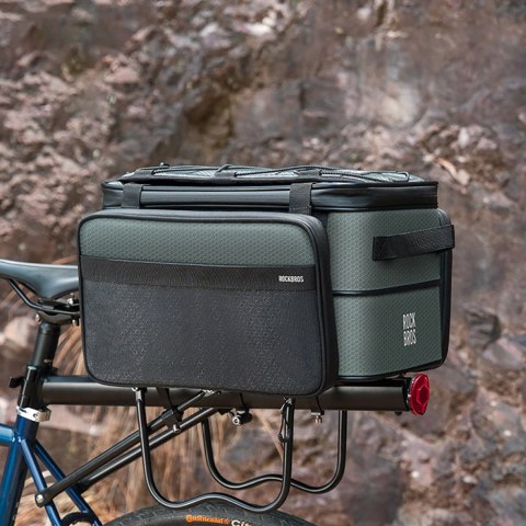 Torba rowerowa Rockbros A30 ROAD TO SKY składana na bagażnik 15-30 l - szara
