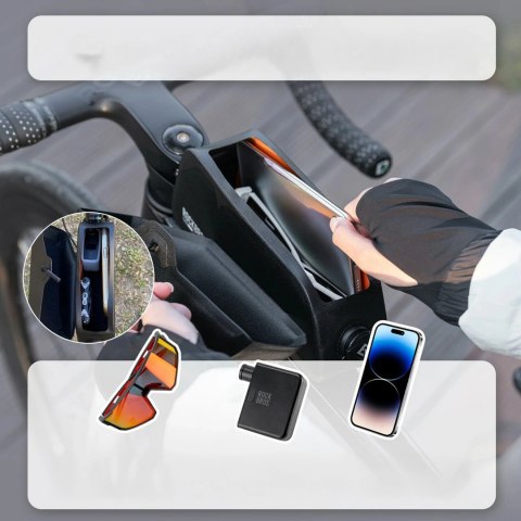 Torba rowerowa Rockbros AS-134 ROAD TO SKY wodoodporna na ramę 0,6 l - czarna