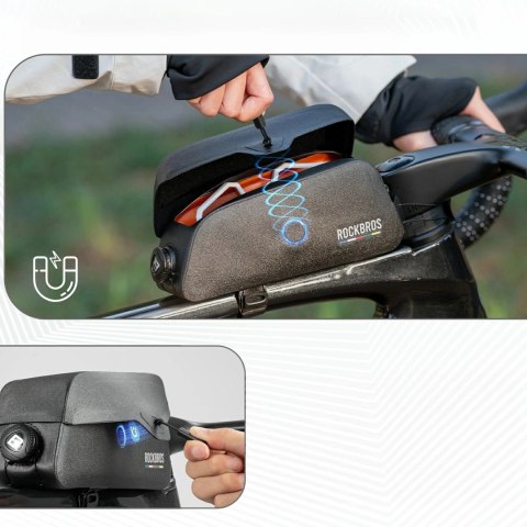 Torba rowerowa Rockbros AS-134 ROAD TO SKY wodoodporna na ramę 0,6 l - czarna