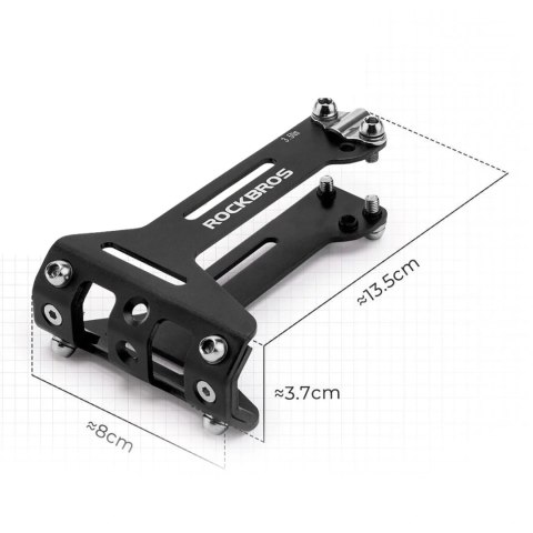 Adapter koszyka na bidon Rockbros 31210003001 pod siodełko aluminiowy - czarny