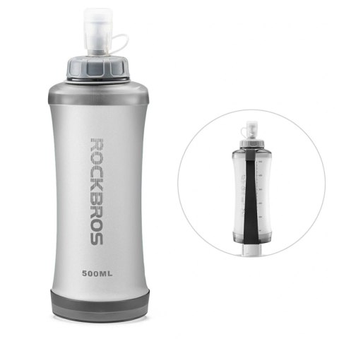 Bukłak Rockbros 350017001 soft flask miękki bidon do biegania 500 ml - biały
