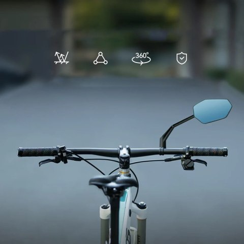 Lusterko rowerowe Rockbros F-253W przeciwodblaskowe ramię z włókna węglowego - prawe