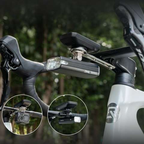 Uchwyt na licznik rowerowy Rockbros FK-307T stop tytanu - tytanowy