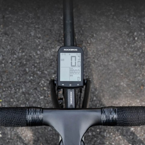 Uchwyt na licznik rowerowy Rockbros FK-307W włókno węglowe - czarny