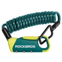 Zapięcie rowerowe Rockbros RBK6N na szyfr - turkusowe