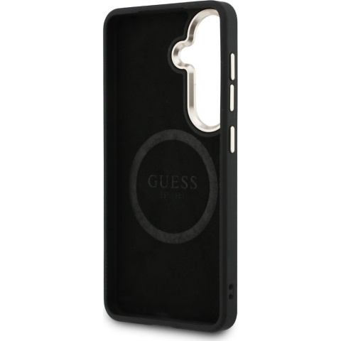 Guess nakładka 4G Embossed Ring MagSafe do Samsung Galaxy S26 różowa