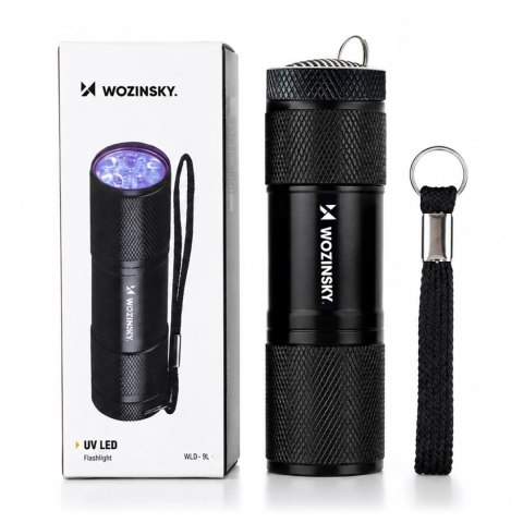 Latarka UV Wozinsky WLD-9L IP65 do wykrywania śladów - czarna