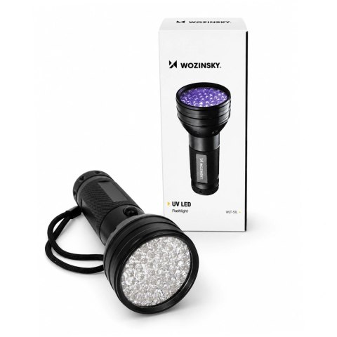 Latarka UV Wozinsky WLT-51L IP65 do wykrywania śladów - czarna