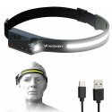 Latarka czołowa Wozinsky WLC-1200 350 lm diody CREE IPX4 z czujnikiem ruchu - czarna