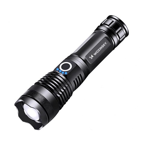 Latarka taktyczna Wozinsky WLT-15W 15 W 1500 lm CREE IP65 z regulacją wiązki - czarna