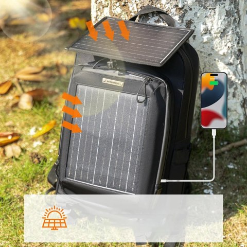 Plecak rowerowy Rockbros H51 Plecak z panelem solarnym - czarny