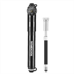 Pompka rowerowa Rockbros HQ-67A-L03 BK z manometrem - czarna
