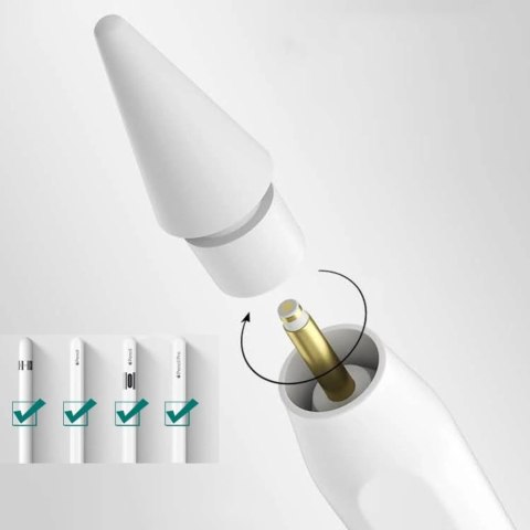 Rysik Tech-Protect Stylus Tips do Apple Pencil 4-Pack - biały