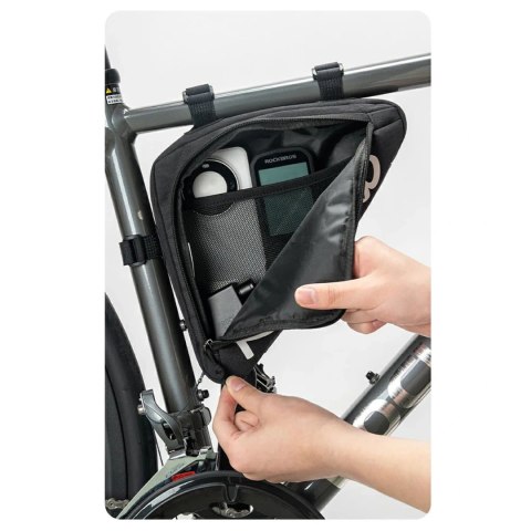 Torba rowerowa Rockbros G002 Flash Journey na ramę trójkątna 1.4 l - czarna