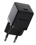 Baseus Palm Szybka Ładowarka Sieciowa 20W 1×USB-C z kablem czarny