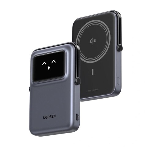 Powerbank magnetyczny 10000mAh Ugreen Uno PB764, Qi2 15W (szary)