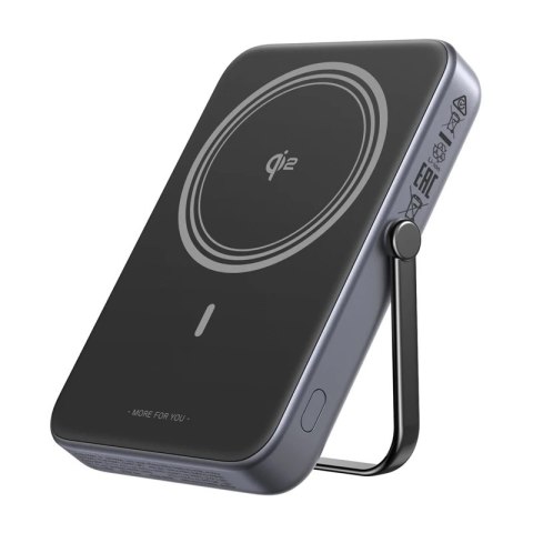 Powerbank magnetyczny 10000mAh Ugreen Uno PB764, Qi2 15W (szary)