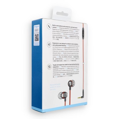 Słuchawki przewodowe douszne Jack 3,5 mm Sennheiser CX 300S czerwone