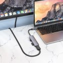 Adapter HUB 6w1 (HDTV+USB 3.0+USB 2.0+SD+TF+PD) USB-C Hoco HB28 czarny