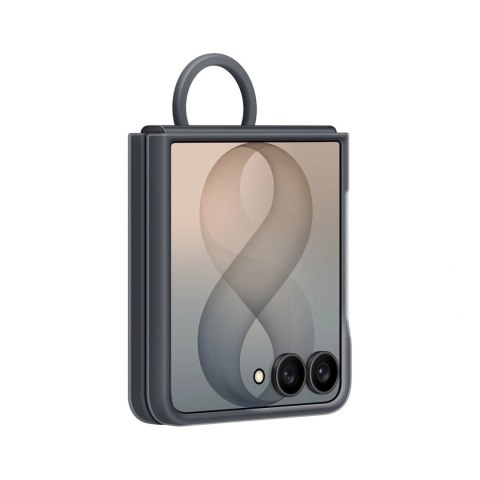 EF-EF776CBE Samsung Silicone Magnetic Cover with Ring for Galaxy Z Flip 8 Black