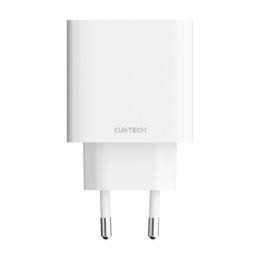 Ładowarka sieciowa Cuktech A19 30 W USB-A + USB-C - biała