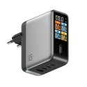 Ładowarka sieciowa Cuktech AD1204U 120 W z wyświetlaczem i kablem USB-C - srebrna