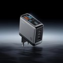 Ładowarka sieciowa Cuktech AD1204U 120 W z wyświetlaczem i kablem USB-C - srebrna