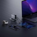 Ładowarka sieciowa Cuktech AD1204U 120 W z wyświetlaczem i kablem USB-C - srebrna