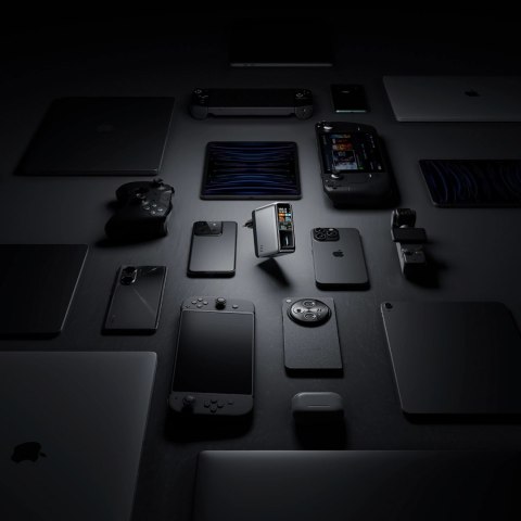 Ładowarka sieciowa Cuktech AD1204U 120 W z wyświetlaczem i kablem USB-C - srebrna