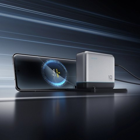Ładowarka sieciowa Cuktech AD1204U 120 W z wyświetlaczem i kablem USB-C - srebrna