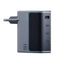 Ładowarka sieciowa Cuktech AD1404UEU 140 W GaN 3x USB-C + USB-A z kablem USB-C - szara