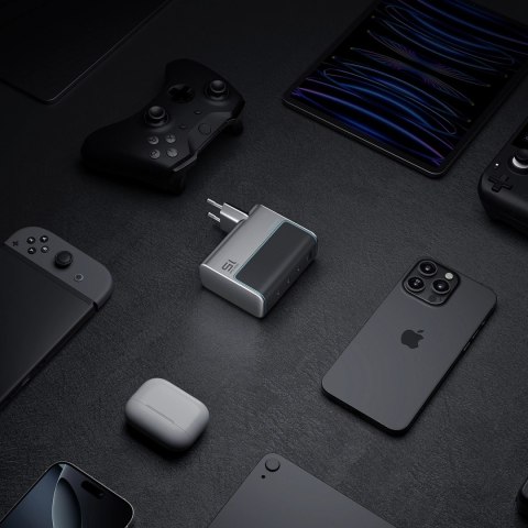 Ładowarka sieciowa Cuktech AD1404UEU 140 W GaN 3x USB-C + USB-A z kablem USB-C - szara
