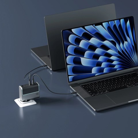 Ładowarka sieciowa Cuktech AD1404UEU 140 W GaN 3x USB-C + USB-A z kablem USB-C - szara
