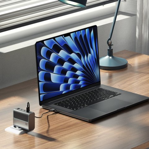 Ładowarka sieciowa Cuktech AD1404UEU 140 W GaN 3x USB-C + USB-A z kablem USB-C - szara