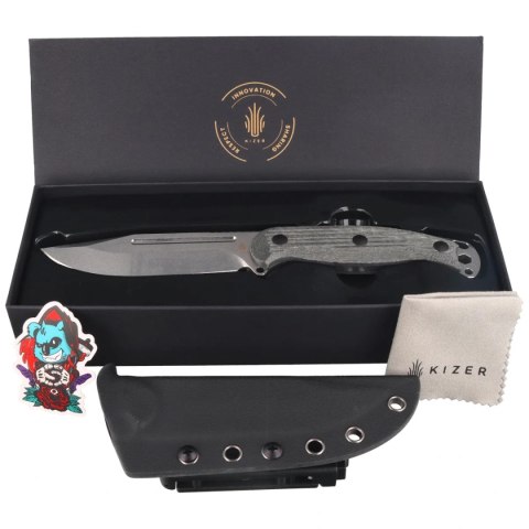Nóż Kizer Ursa Major Black Micarta, Satin Nitro-V by Maksim Epifantsev (1082A3)