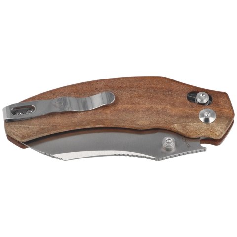 Nóż składany Kizer Bulldog Mkuruti Wood, Satin Nitro-V by O.SHO (V3672A2)