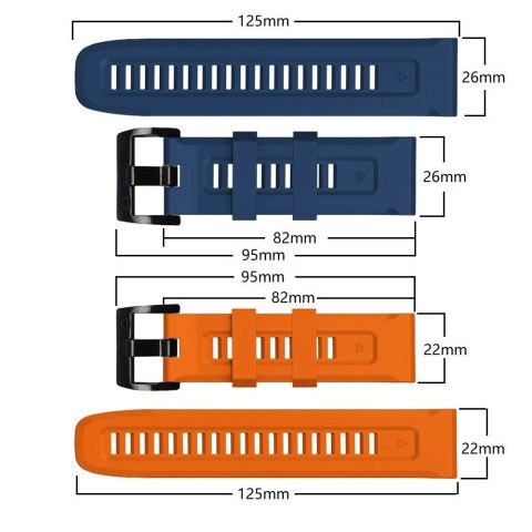 Pasek Tech-Protect IconBand na Garmin Fenix 3 / 5X / 3HR / 5X Plus / 6X / 6X Pro / 7X - pomarańczowy