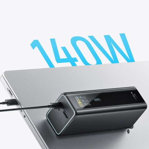 Powerbank Cuktech PB200U 210 W 20000 mAh 2x USB-C + USB-A z wyświetlaczem TFT i kablem USB-C 240 W - czarny