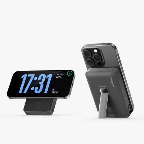 Powerbank Cuktech WPB100 10000 mAh Qi2 magnetyczny 30 W z podstawką - czarny