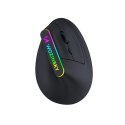 Mysz bezprzewodowa Wozinsky WMG-1164 gamingowa pionowa ergonomiczna 3600 DPI z podświetleniem RGB - czarna