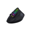 Mysz bezprzewodowa Wozinsky WMG-1164 gamingowa pionowa ergonomiczna 3600 DPI z podświetleniem RGB - czarna