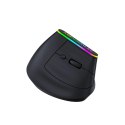 Mysz bezprzewodowa Wozinsky WMG-1164 gamingowa pionowa ergonomiczna 3600 DPI z podświetleniem RGB - czarna