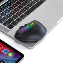 Mysz bezprzewodowa Wozinsky WMG-1164 gamingowa pionowa ergonomiczna 3600 DPI z podświetleniem RGB - czarna
